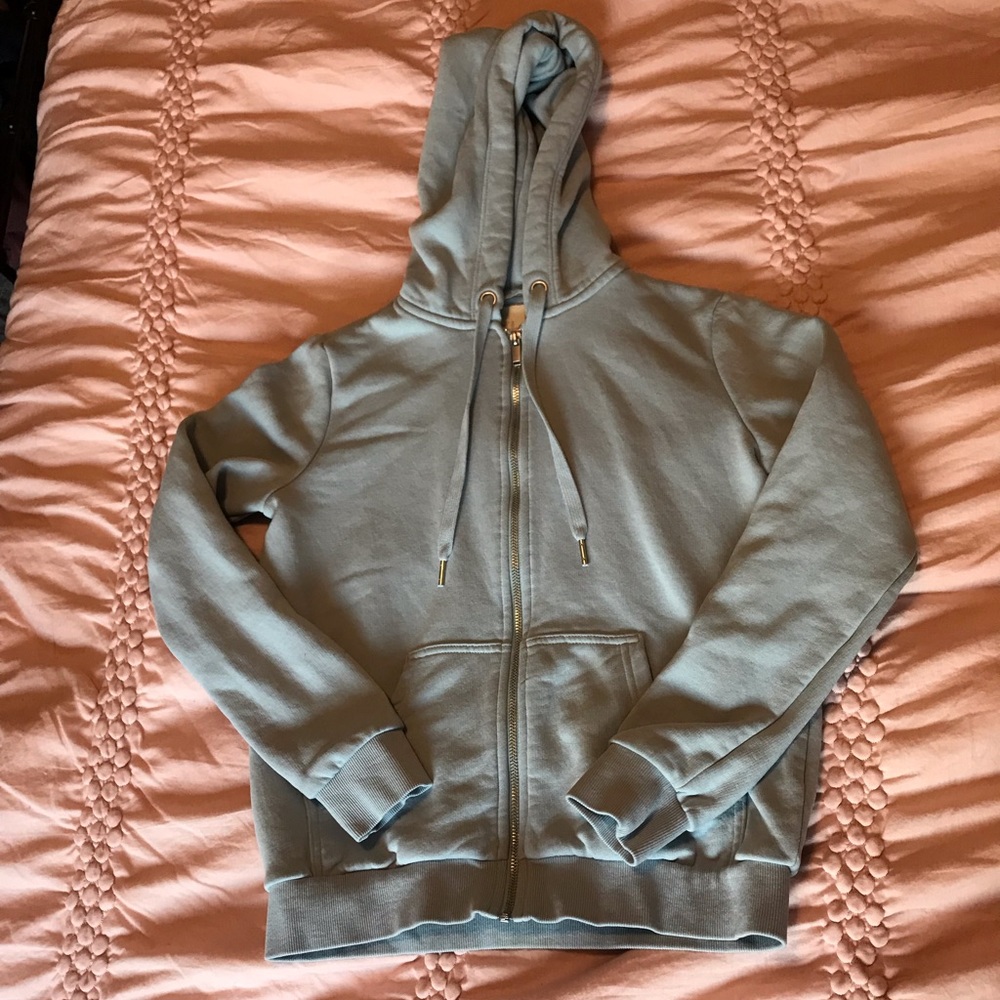 H&M Basic Baby Blue Zip-Up XS